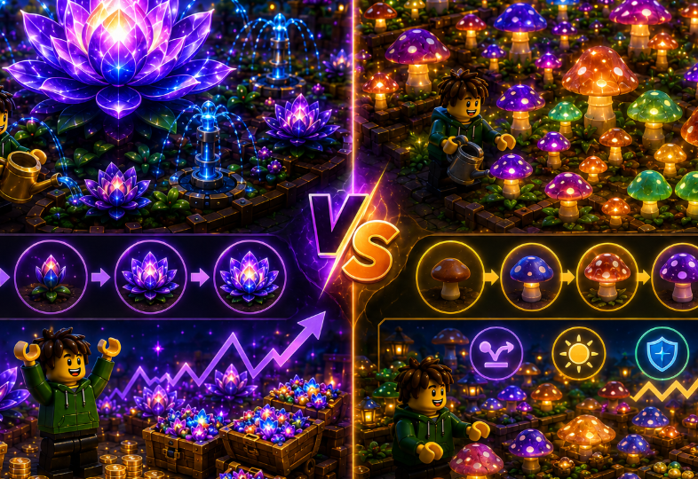 Moon Bloom vs Mushroom in Grow a Garden 2 Items Meta